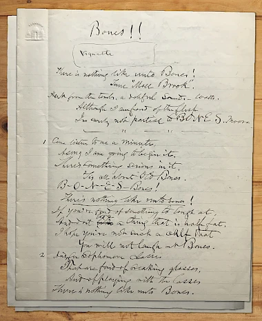 Original Handwriting poem | Source: the Rauner Library