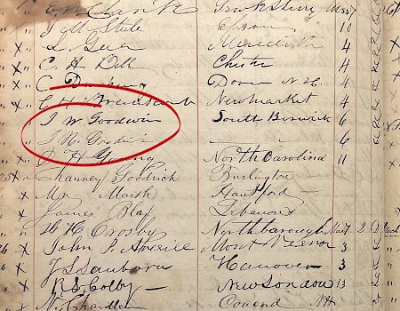 This image shows a handwritten register titled 
