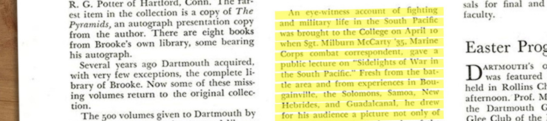 A vintage magazine page featuring a library report, a 
