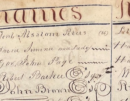 A handwritten document showing names and residences from August 2nd, 1839, including places like Lebanon, Hartford, and Rutland.