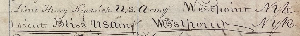 Lt. William Wallace Smith Bliss guestbook entry
